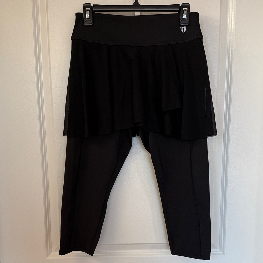 EleVen by Venus Williams Black Skirted Leggings